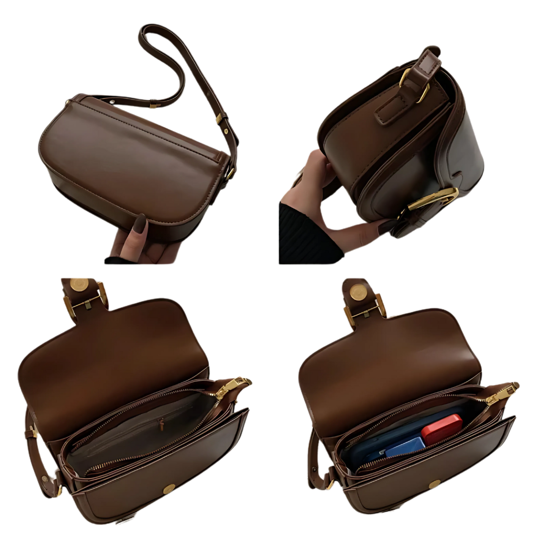 Bolsa Feminina Retrô de Ombro - Estilo Baguette