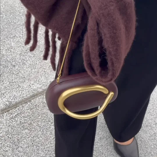 Bolsa de mão com fecho de metal dourado, bolsa feminina para noite, festa de casamento, bolsa fofa, vermelho escuro, bege, inverno 2024