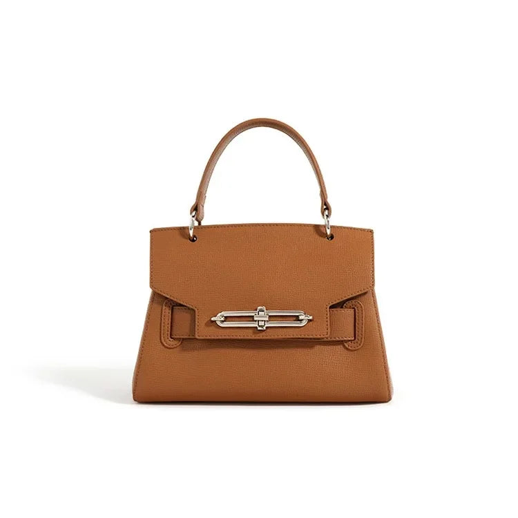 2023 nova feminina high-end couro genuíno pequeno quadrado bolsa crossbody saco palma impressão bloqueio fivela kelly saco feminino